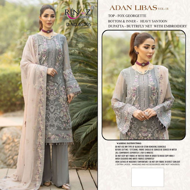 Rinaz Adan Libas Vol 18 Wholesale Georgette Pakistani Suits